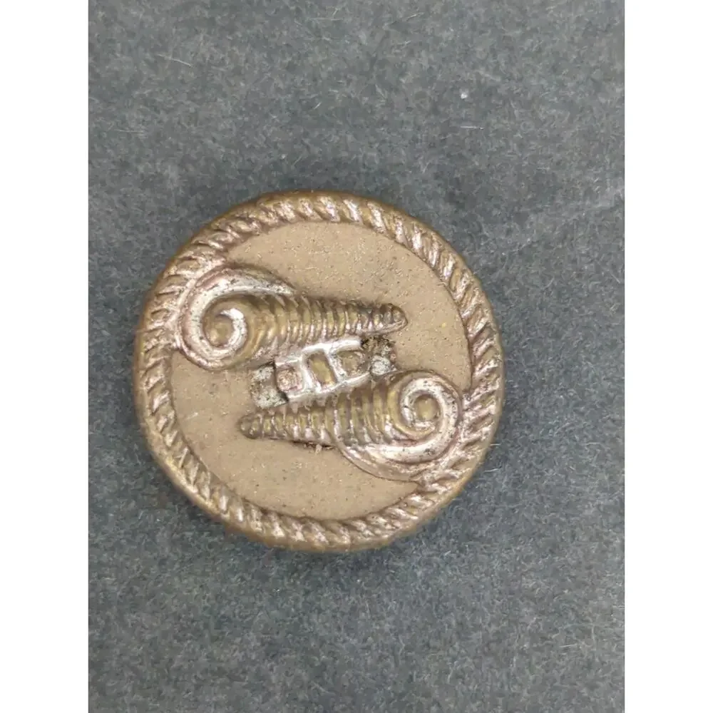 LOT GG of 10 Antique Vintage Victorian Brass Mixed Materials Buttons ESTATE FIND